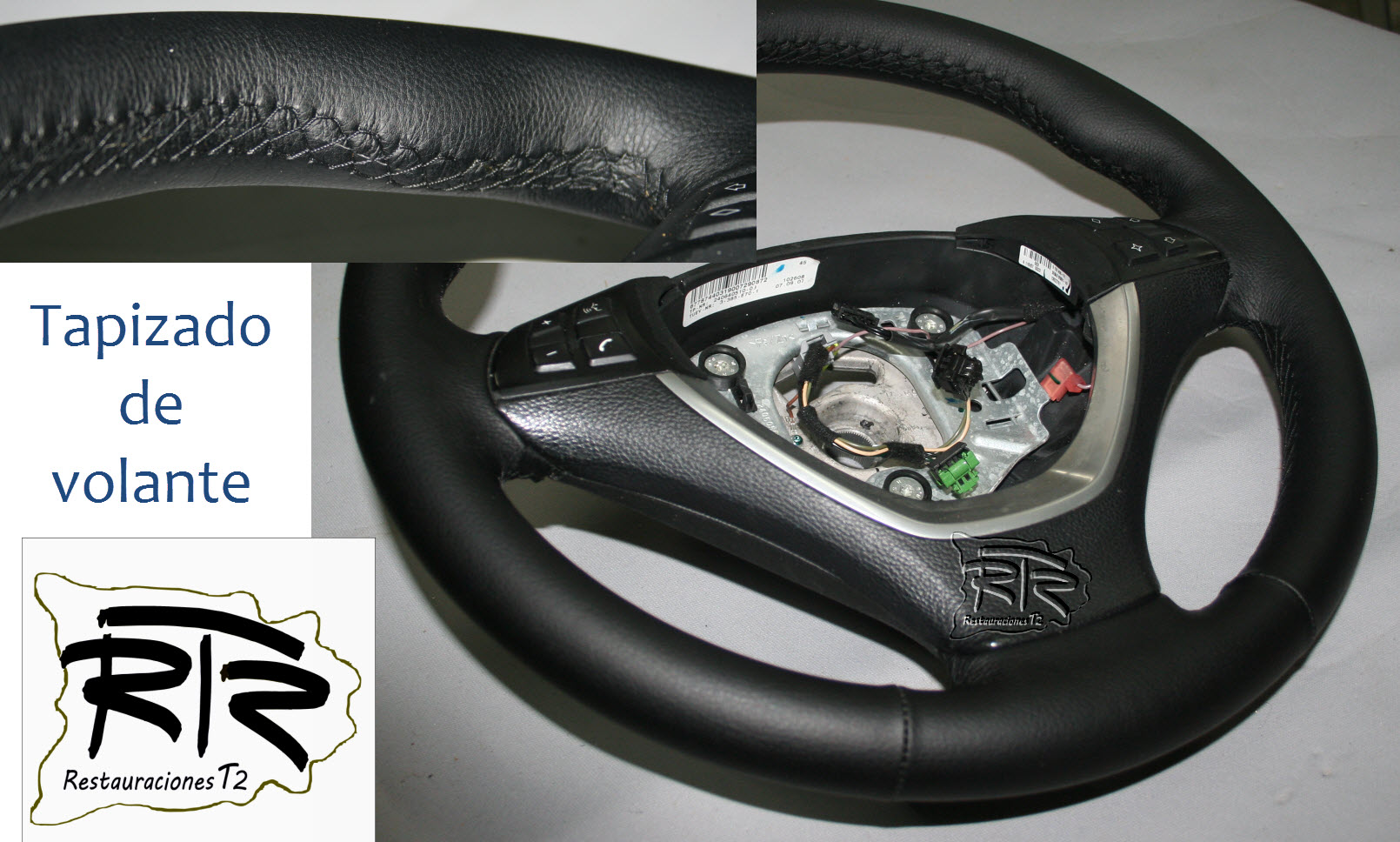 Tapizado de volante. Colores personalizados.
